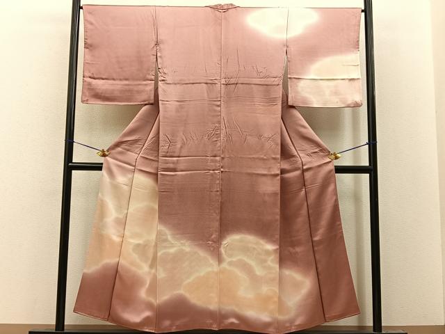 平和屋着物■訪問着　雲重ね文　暈し染め　正絹　逸品　BAAY8515hj