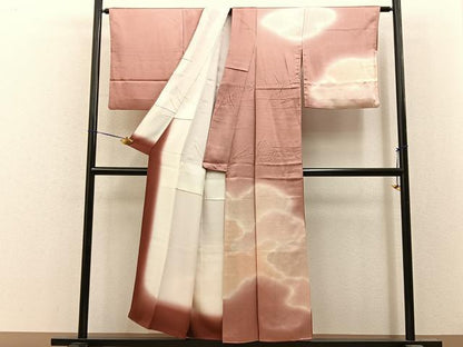 平和屋着物■訪問着　雲重ね文　暈し染め　正絹　逸品　BAAY8515hj