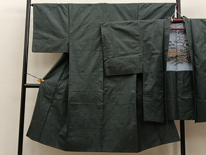 平和屋着物■男性　本場大島紬　アンサンブル　100亀甲　総詰め　正絹　逸品　BAAY8524hj