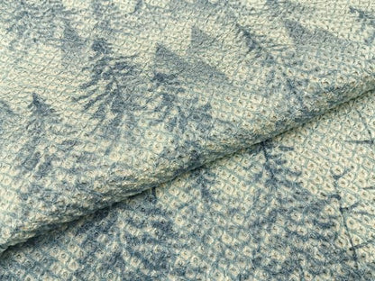 平和屋着物●訪問着　総絞り　樹林文　正絹　逸品　BAAY8532hj