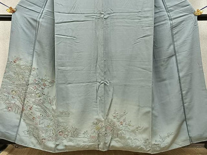 平和屋着物■中国三大刺繍　スワトウ刺繍　訪問着　総刺繍　風景花文　暈し染め　正絹　逸品　BAAY8533hj