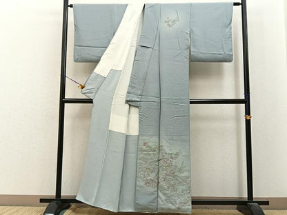 平和屋着物■中国三大刺繍　スワトウ刺繍　訪問着　総刺繍　風景花文　暈し染め　正絹　逸品　BAAY8533hj
