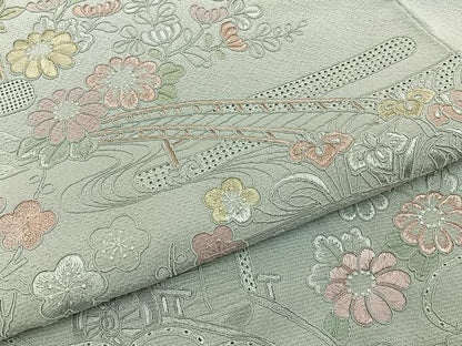 平和屋着物■中国三大刺繍　スワトウ刺繍　訪問着　総刺繍　風景花文　暈し染め　正絹　逸品　BAAY8533hj