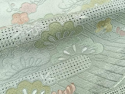 平和屋着物■中国三大刺繍　スワトウ刺繍　訪問着　総刺繍　風景花文　暈し染め　正絹　逸品　BAAY8533hj