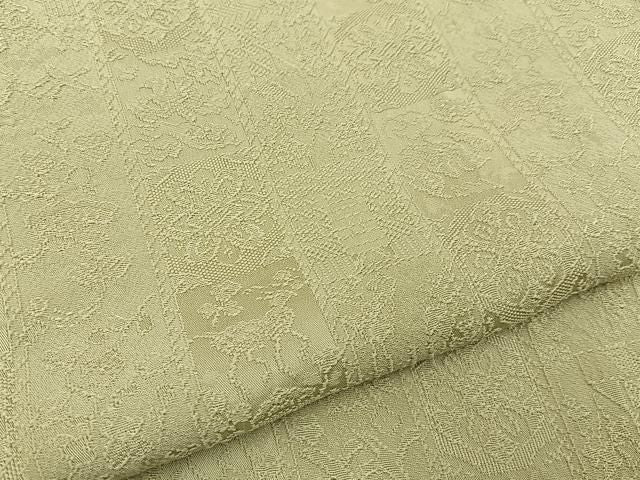 平和屋着物●上質な色無地　動物花地紋　蒸栗色　正絹　逸品　BAAY8540hj