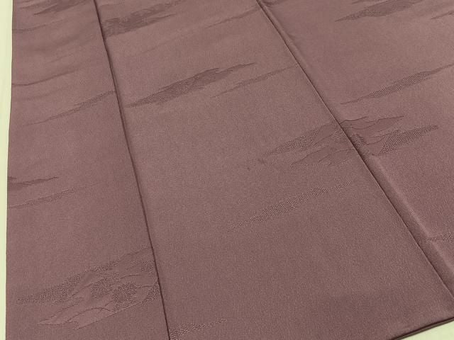 平和屋着物■色無地　草花地紋　鴇浅葱色　洗える着物　BAAY8542hj