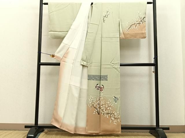 平和屋着物●訪問着　友禅　童子遊び　暈し染め　正絹　逸品　未使用　BAAY8580hj