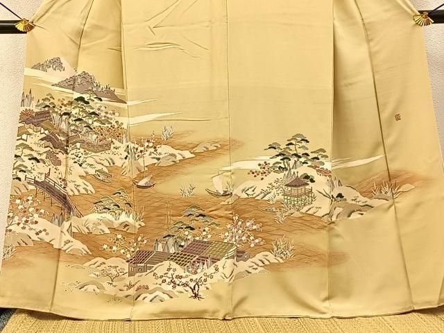 平和屋着物●豪華色留袖　友禅　作家物　御所解文　暈し染め　正絹　逸品　BAAY8581hj