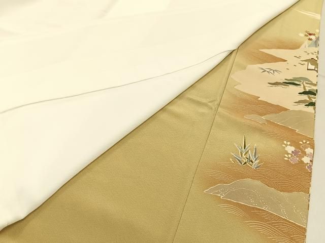 平和屋着物●豪華色留袖　友禅　作家物　御所解文　暈し染め　正絹　逸品　BAAY8581hj