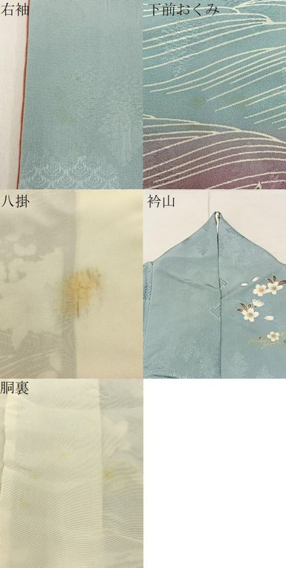 平和屋着物●訪問着　花筏　暈し染め　金彩　正絹　逸品　BAAY8585hj