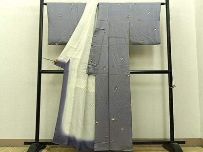 平和屋着物■上質な小紋　飾花文　金彩　正絹　逸品　BAAY8594hj