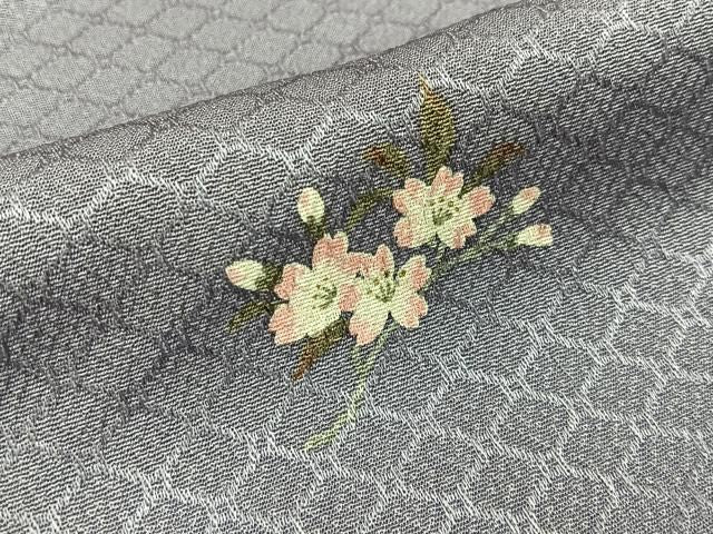 平和屋着物■上質な小紋　飾花文　金彩　正絹　逸品　BAAY8594hj