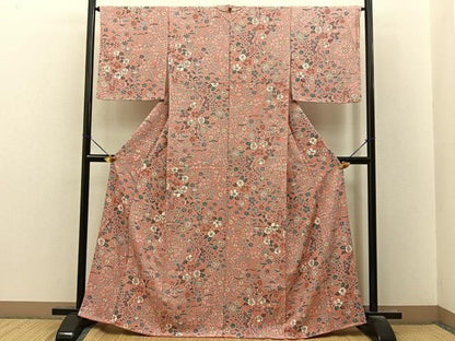 平和屋着物■上質な小紋　辻が花　金彩　正絹　逸品　未使用　BAAY8597hj