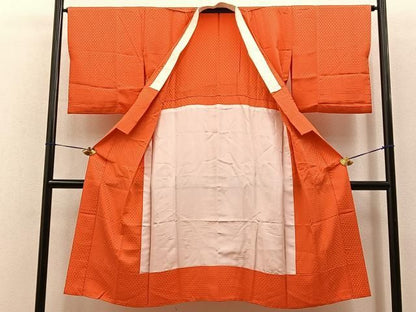 平和屋着物■長襦袢　無双仕立て　鱗地紋　正絹　逸品　BAAY8606hj