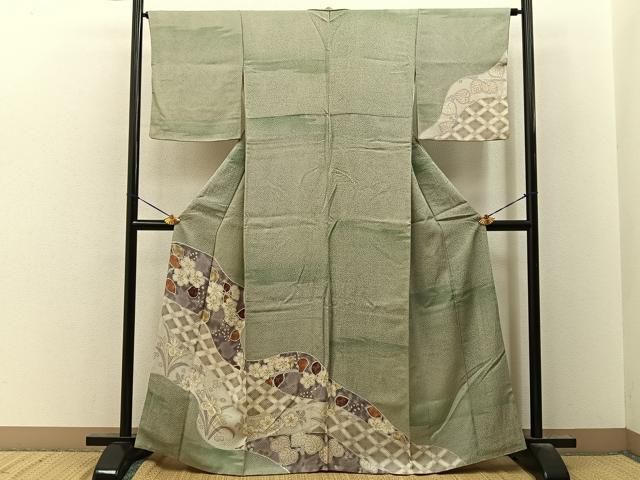 平和屋着物■訪問着　辻が花　金彩　正絹　逸品　BAAY8613hj