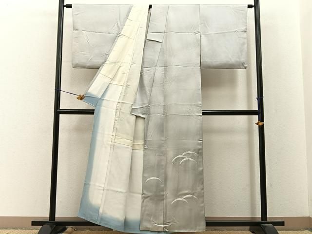 平和屋着物■訪問着　駒刺繍　雪芝文　正絹　逸品　BAAY8614hj