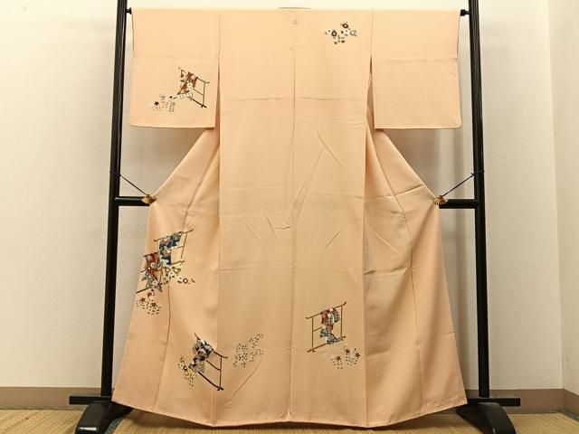 平和屋着物■訪問着　誰が袖秋草文　金彩　正絹　逸品　BAAY8616hj