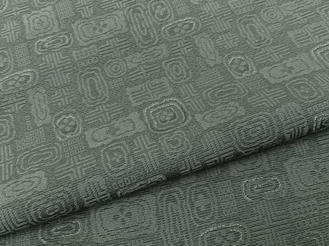 平和屋着物■上質なお召　吉祥文　正絹　逸品　BAAY8621hj