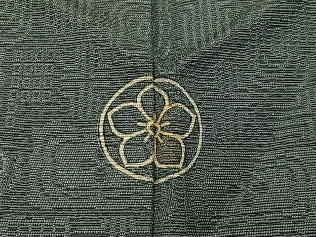 平和屋着物■上質なお召　吉祥文　正絹　逸品　BAAY8621hj