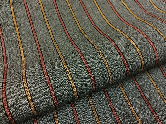 平和屋着物■上質な紬　縞　正絹　逸品　BAAY8635hj