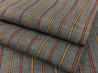 平和屋着物■上質な紬　縞　正絹　逸品　BAAY8635hj