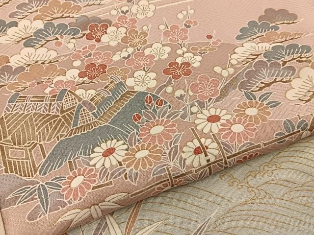 平和屋着物■訪問着　御所解文　暈し染め　金銀彩　正絹　逸品　BAAY8670hj