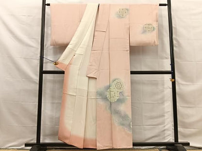 平和屋着物■中国三大刺繍　相良刺繍　訪問着　正倉院花文　暈し染め　銀彩　正絹　逸品　BAAY8676hj