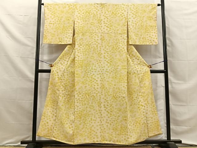 平和屋着物■上質な小紋　菊尽くし　正絹　逸品　BAAY8680hj
