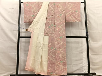平和屋着物■上質な小紋　舞花文　正絹　逸品　BAAY8694hj