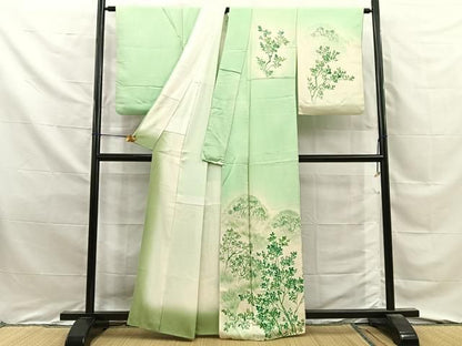 平和屋着物■訪問着　遠山樹林文　暈し染め　正絹　逸品　BAAY8700hj