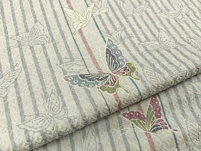 平和屋着物■上質な小紋　舞蝶間道　正絹　逸品　BAAY8703hj