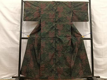 平和屋着物■本場大島紬　草花文　正絹　逸品　BAAY8707hj