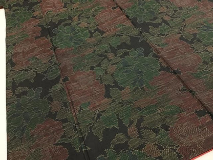 平和屋着物■本場大島紬　草花文　正絹　逸品　BAAY8707hj