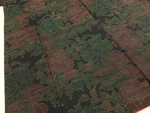 平和屋着物■本場大島紬　草花文　正絹　逸品　BAAY8707hj