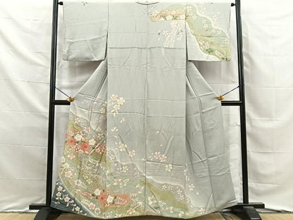 平和屋着物●訪問着　辻が花　暈し染め　金彩　正絹　逸品　BAAY8713hj