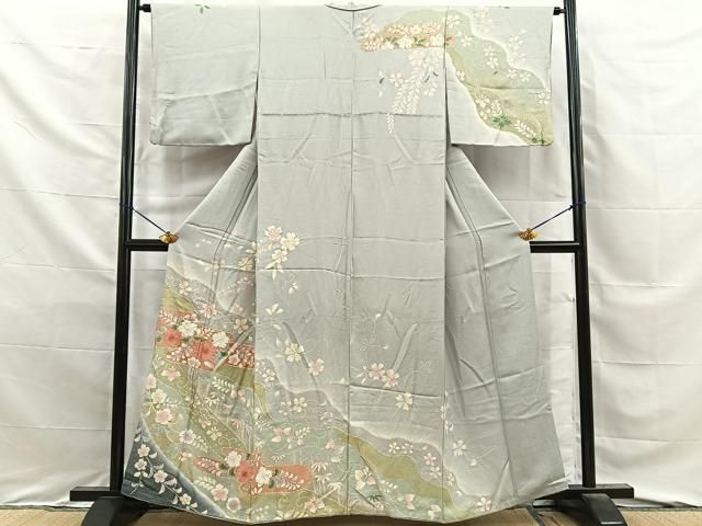 平和屋着物●訪問着　辻が花　暈し染め　金彩　正絹　逸品　BAAY8713hj