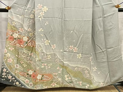 平和屋着物●訪問着　辻が花　暈し染め　金彩　正絹　逸品　BAAY8713hj