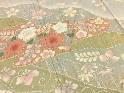 平和屋着物●訪問着　辻が花　暈し染め　金彩　正絹　逸品　BAAY8713hj