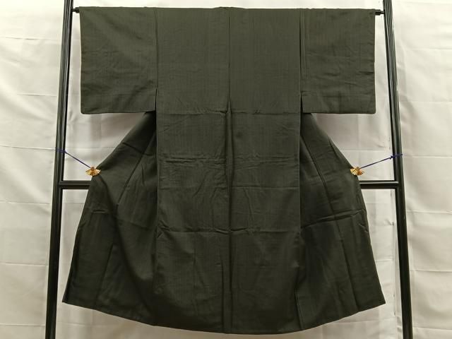 平和屋着物■男性　紬　縞　正絹　逸品　BAAY8722hj