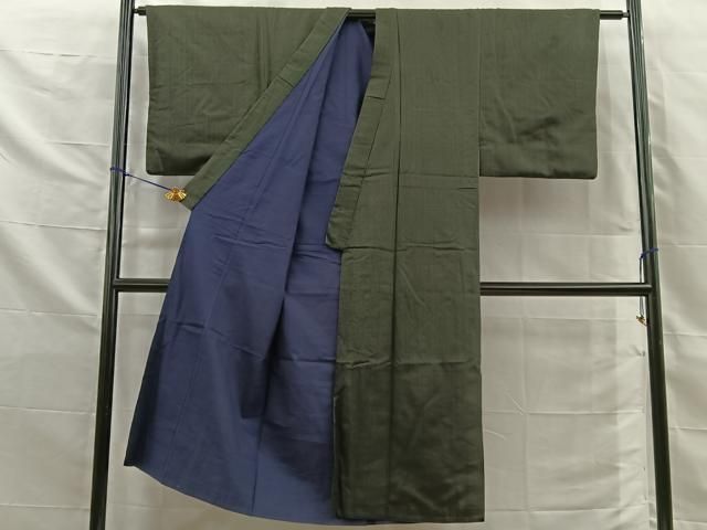 平和屋着物■男性　紬　縞　正絹　逸品　BAAY8722hj