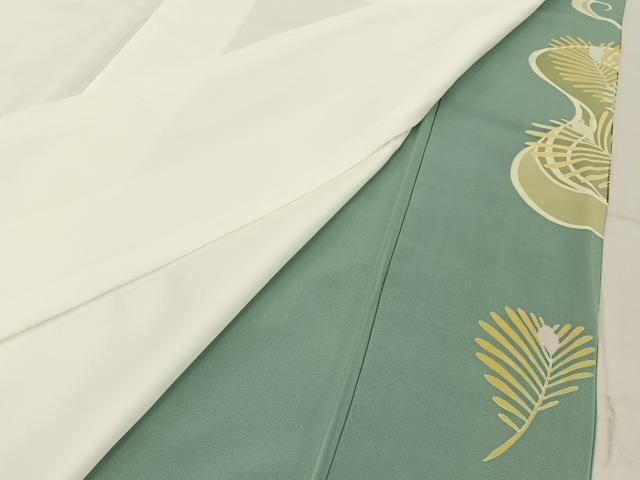 平和屋着物■中国三大刺繍　相良刺繍　色留袖　駒刺繍　飛鶴浜松文　金彩　正絹　逸品　未使用　BAAY8723hj