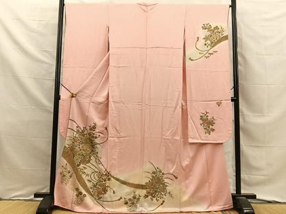 平和屋着物■豪華振袖　花車文　暈し染め　金彩　正絹　逸品　BAAY8730hj