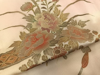 平和屋着物■豪華振袖　花車文　暈し染め　金彩　正絹　逸品　BAAY8730hj