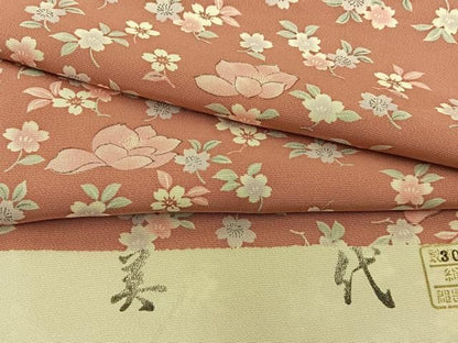 平和屋着物■上質な小紋　舞花文　反端付き　正絹　逸品　未使用　BAAY8737hj