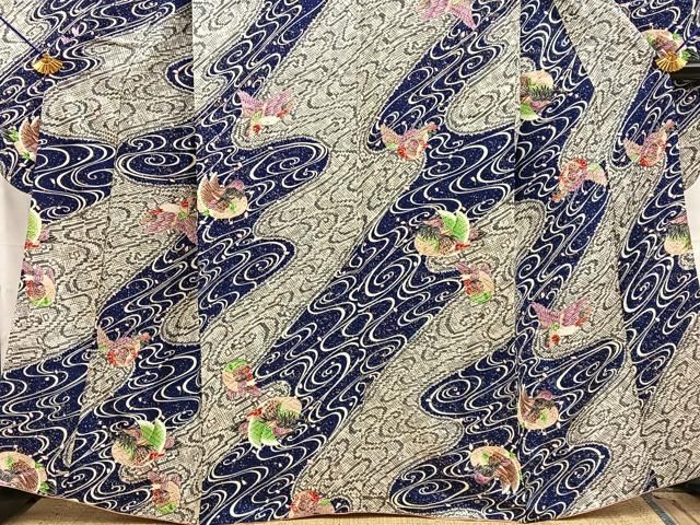 平和屋着物■豪華振袖　流水鴛鴦文　金彩　正絹　逸品　BAAY8739hj