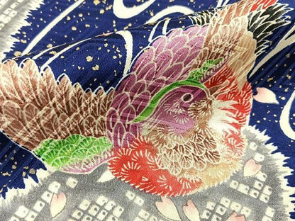 平和屋着物■豪華振袖　流水鴛鴦文　金彩　正絹　逸品　BAAY8739hj
