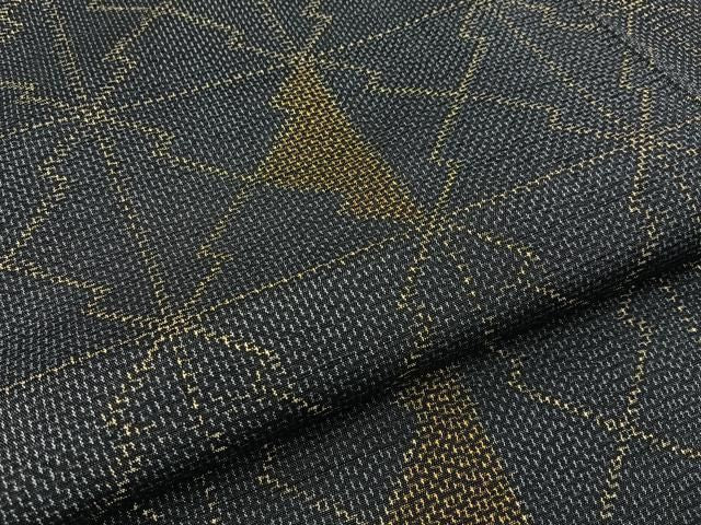 平和屋着物■上質な紬　松皮菱文様　正絹　逸品　未使用　BAAY8745hj