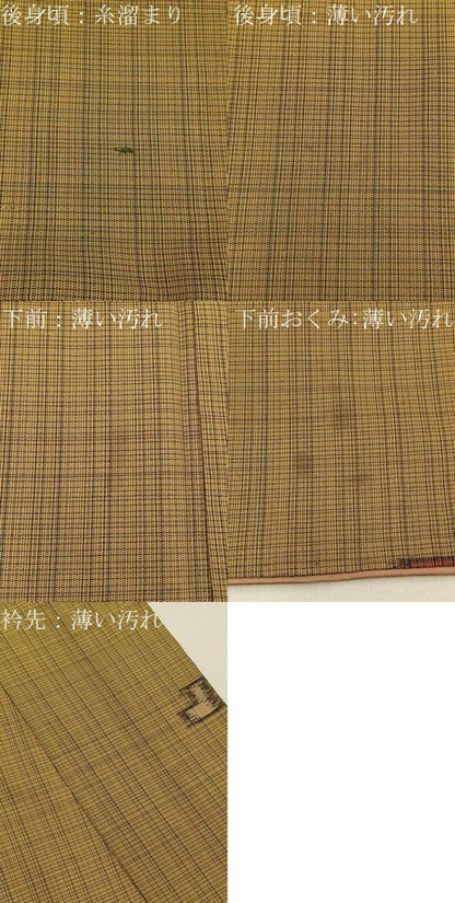 平和屋着物■上質な紬　幾何学文様　正絹　逸品　BAAY8746hj