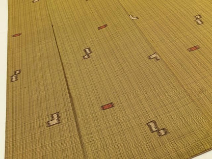 平和屋着物■上質な紬　幾何学文様　正絹　逸品　BAAY8746hj