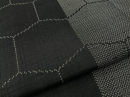 平和屋着物■上質な紬　亀甲文様　正絹　逸品　BAAY8748hj